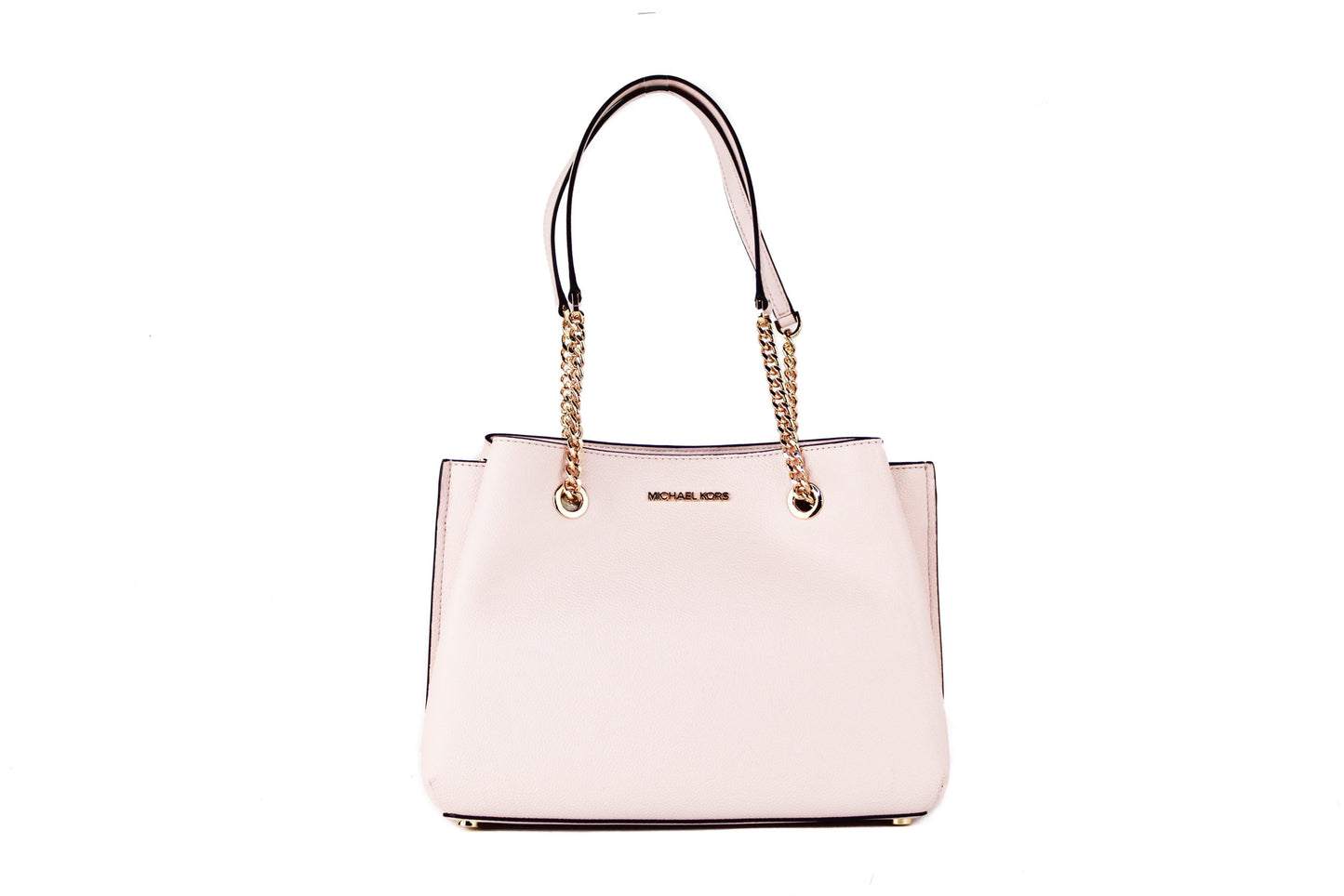 Teagen Large Leather Long Drop Satchel Handtasche (Powder Blush Solid)