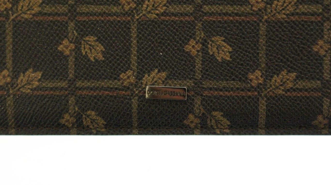 Braunes florales Logo Leder iPAD Tablet eBook Hülle