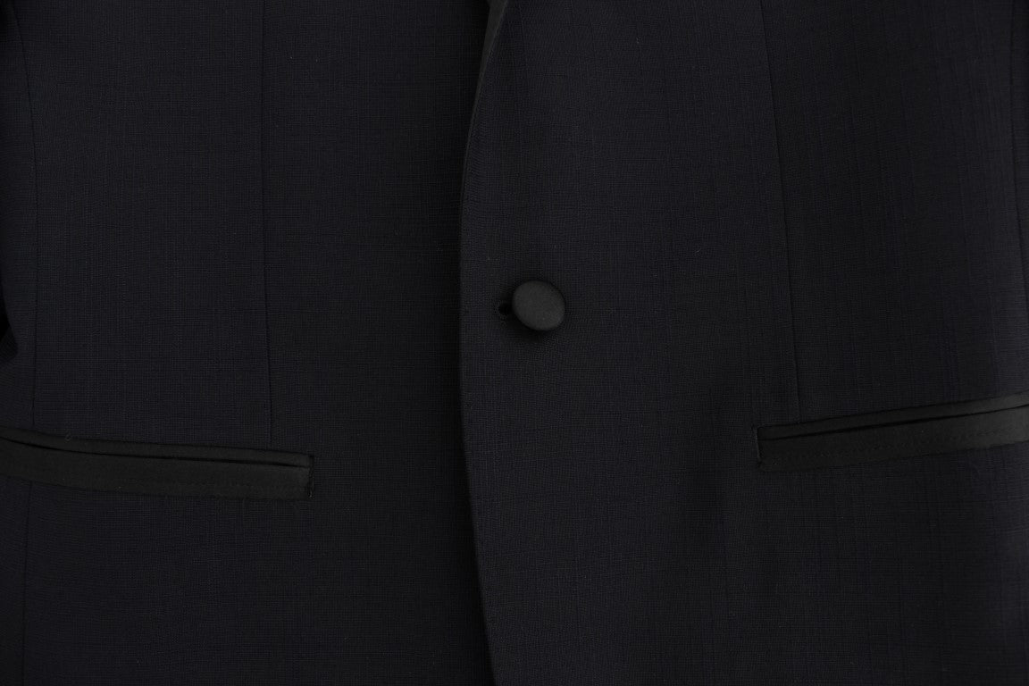 Blauer, schmal geschnittener GOLD-Blazer aus Wolle