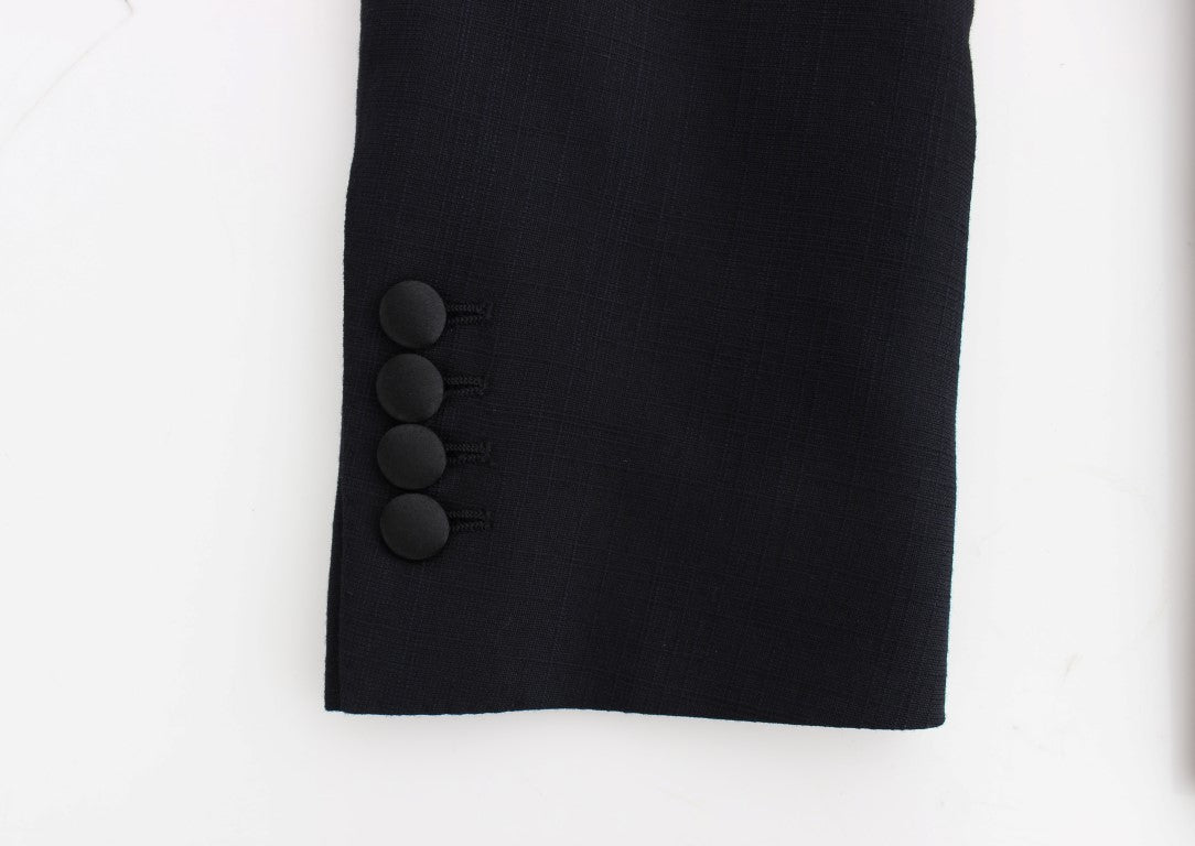 Blauer, schmal geschnittener GOLD-Blazer aus Wolle