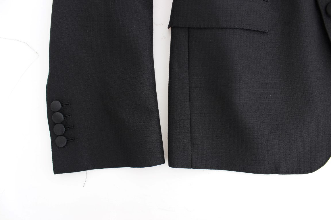 SICILIA Blazer aus schwarzer Wollseide