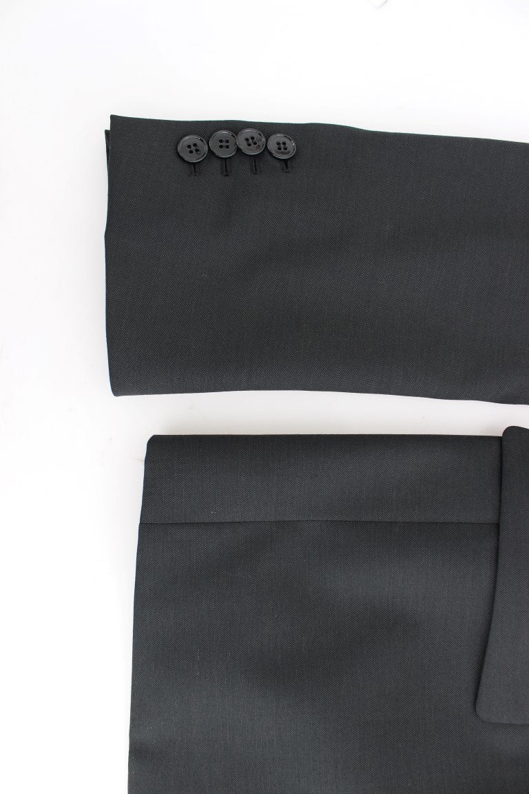 Schwarzer schmal geschnittener Wollblazer