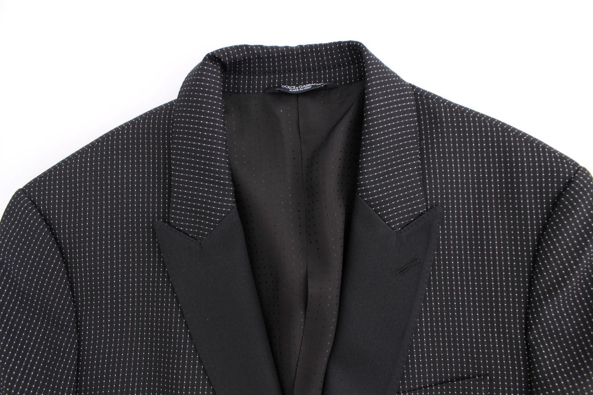 Schwarzer schmaler MARTINI Blazer aus Wolle