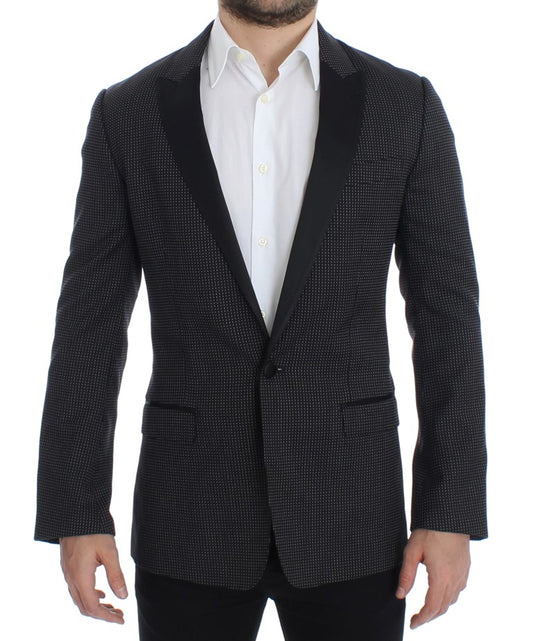 Schwarzer schmaler MARTINI Blazer aus Wolle