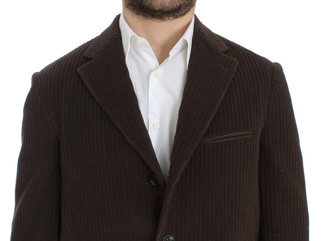 Brauner Manchester Stretch-Blazer