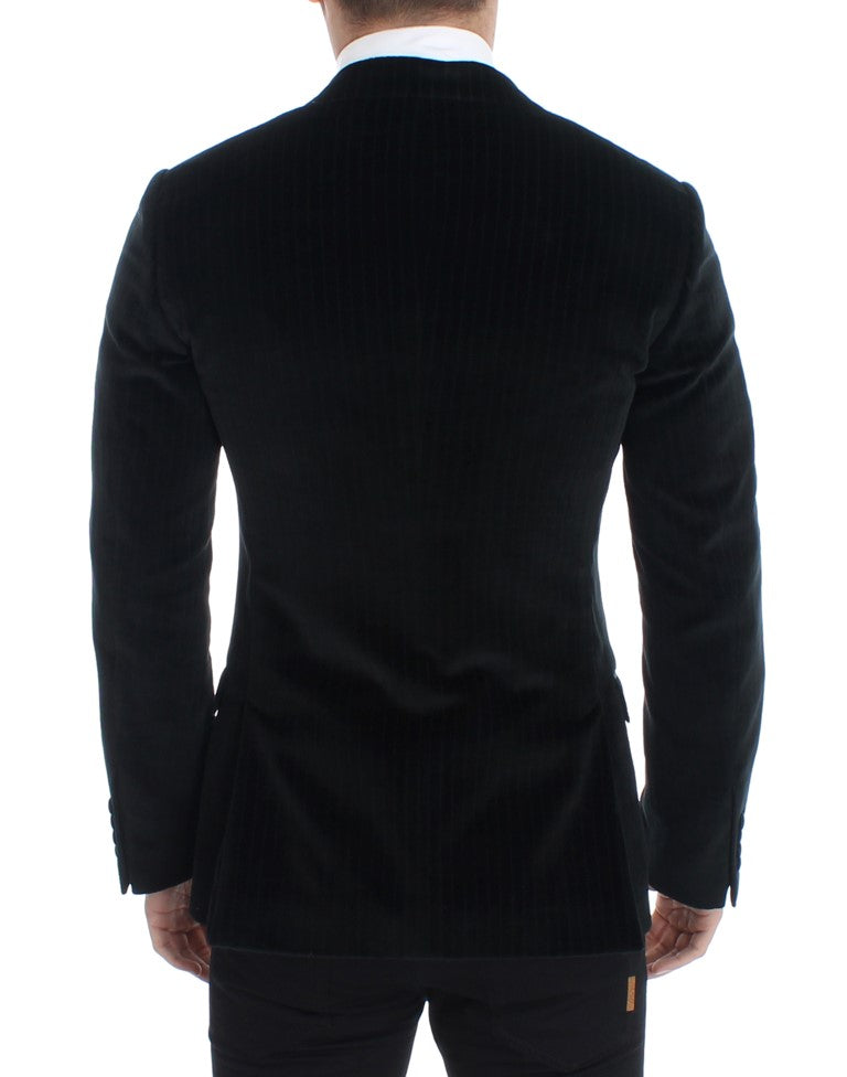 Schwarzer gestreifter schmaler MARTINI Blazer