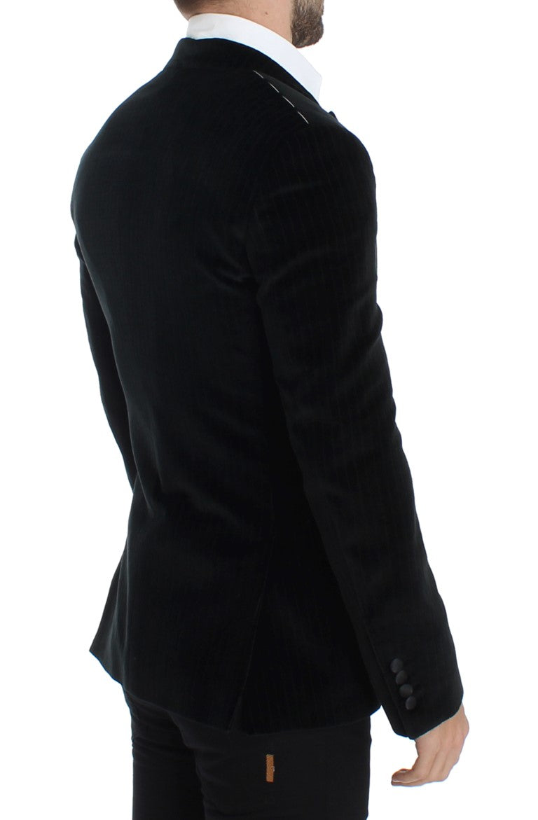 Schwarzer gestreifter schmaler MARTINI Blazer