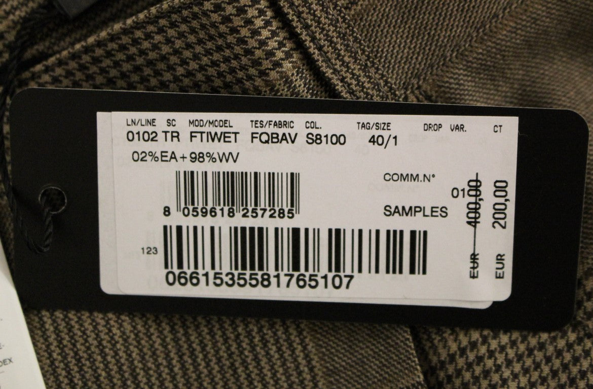 Braun karierte Schurwollhosen