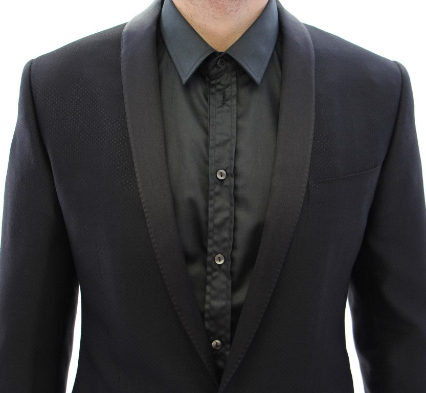 Schwarzer GOLD-Smoking-Blazer