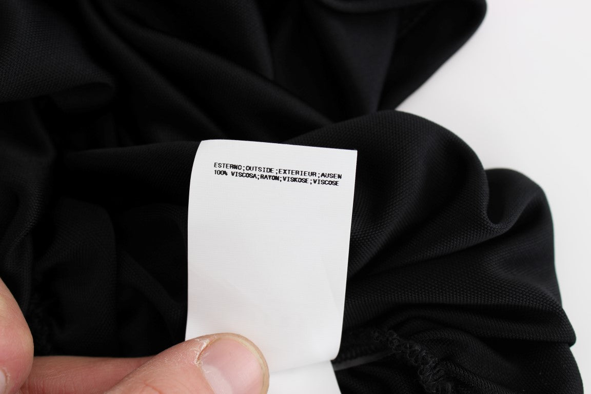 Schwarzes einärmeliges Bleistiftkleid