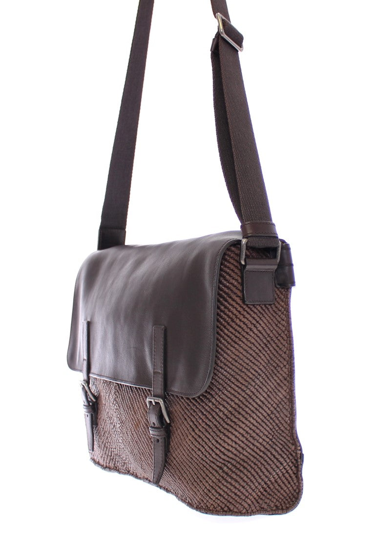 Braune Leder-Kuriertasche