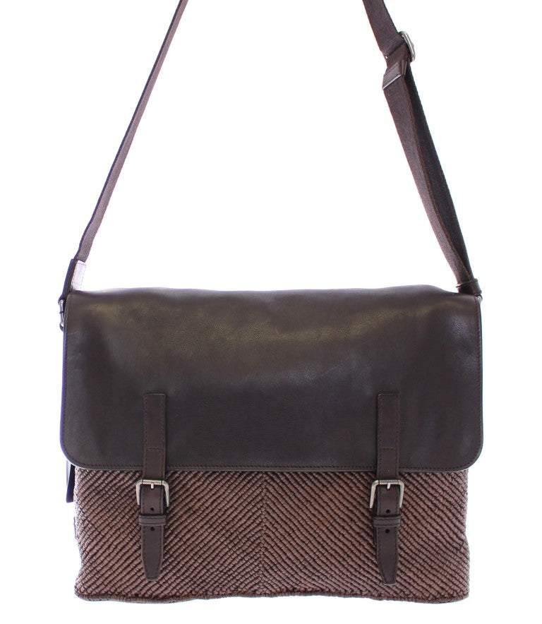Braune Leder-Kuriertasche