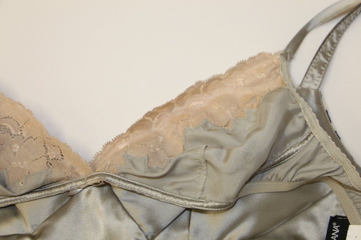 Weiß-lila Seidenspitzenbluse