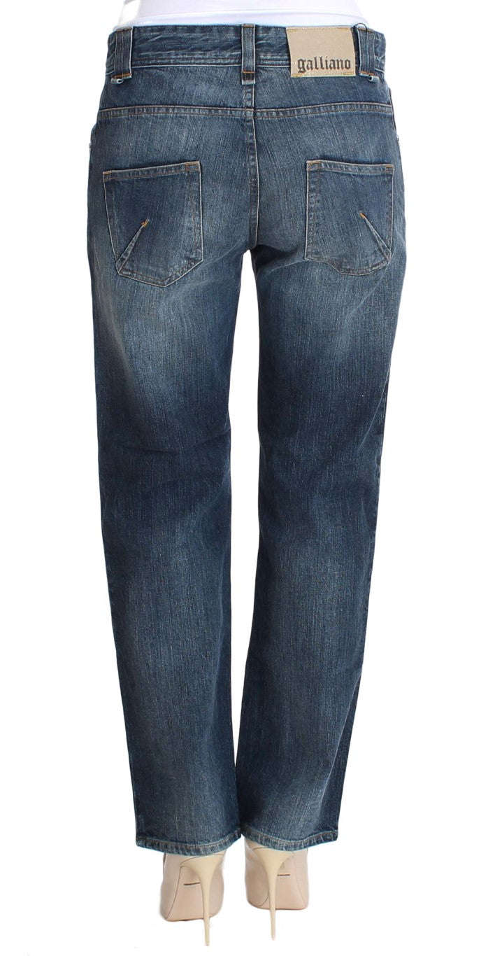 Blaue Waschung Relaxed Fit Cotton Stretch Denim Jeans