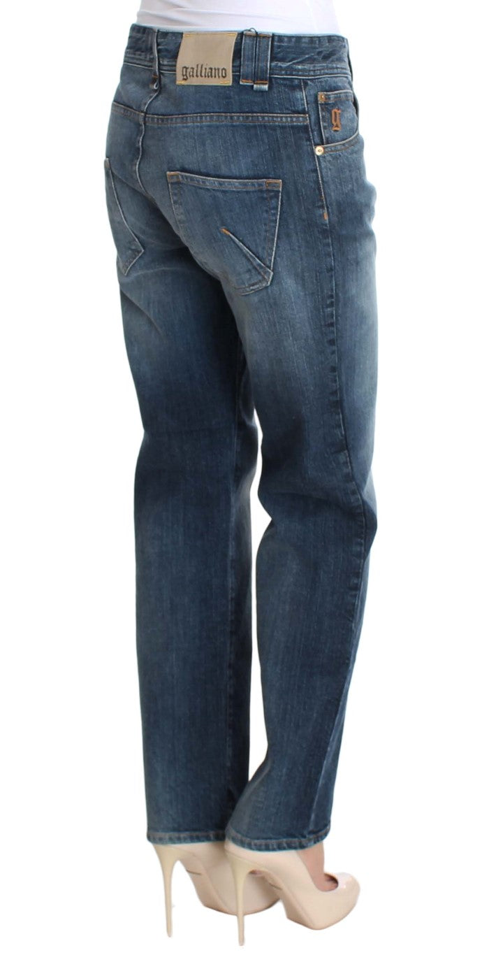 Blaue Waschung Relaxed Fit Cotton Stretch Denim Jeans