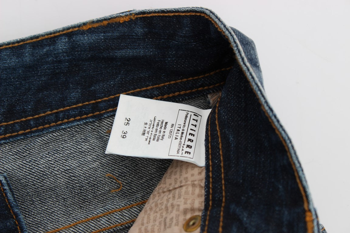 Blaue Waschung Relaxed Fit Cotton Stretch Denim Jeans