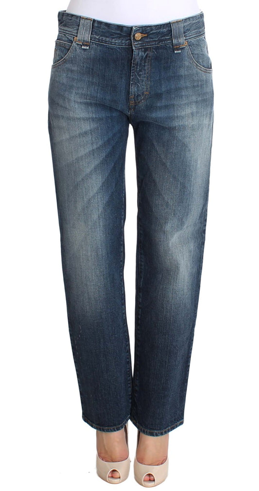 Blaue Waschung Relaxed Fit Cotton Stretch Denim Jeans