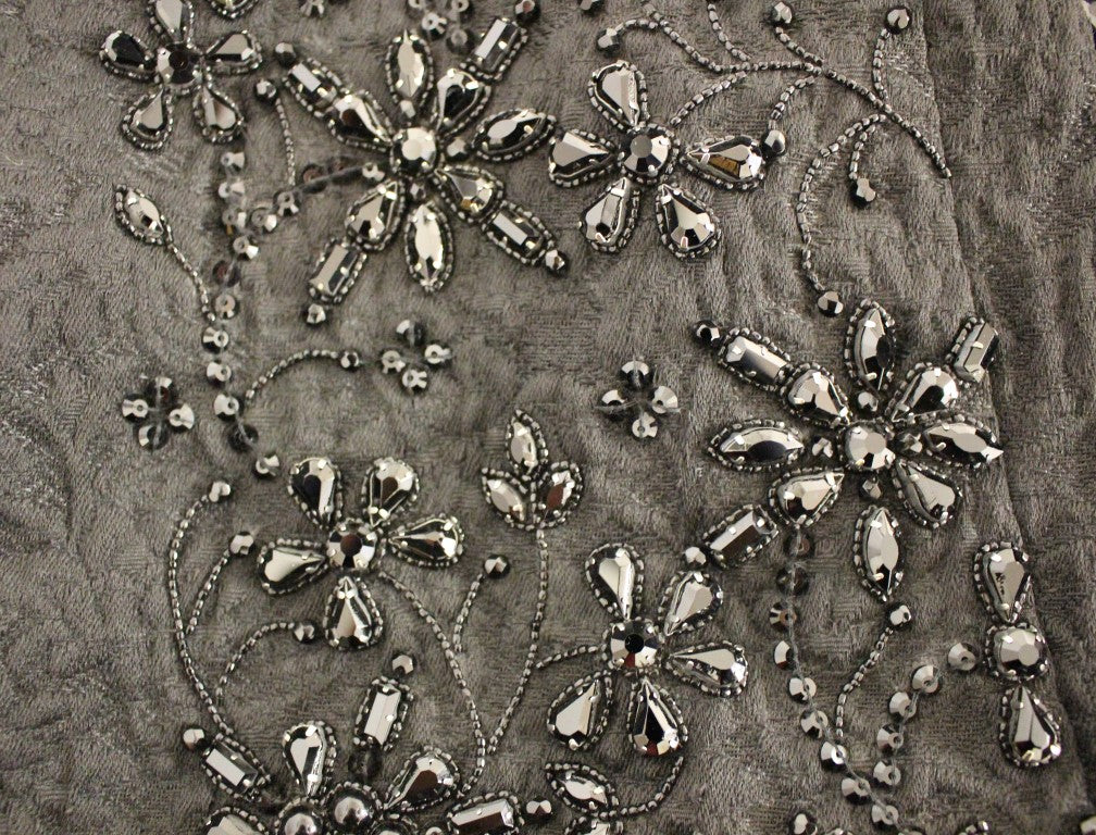 Schwarzer Kristall Handgefertigter Über-Knie-Rock