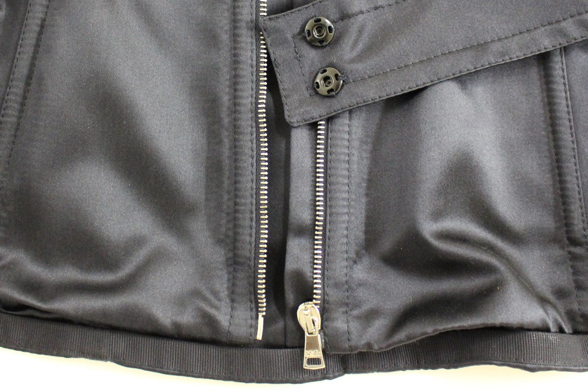 Blaues trägerloses Korsett-Top aus 100% Seide