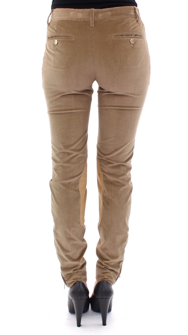 Braune Baumwoll-Corduroys Jeans-Hosen