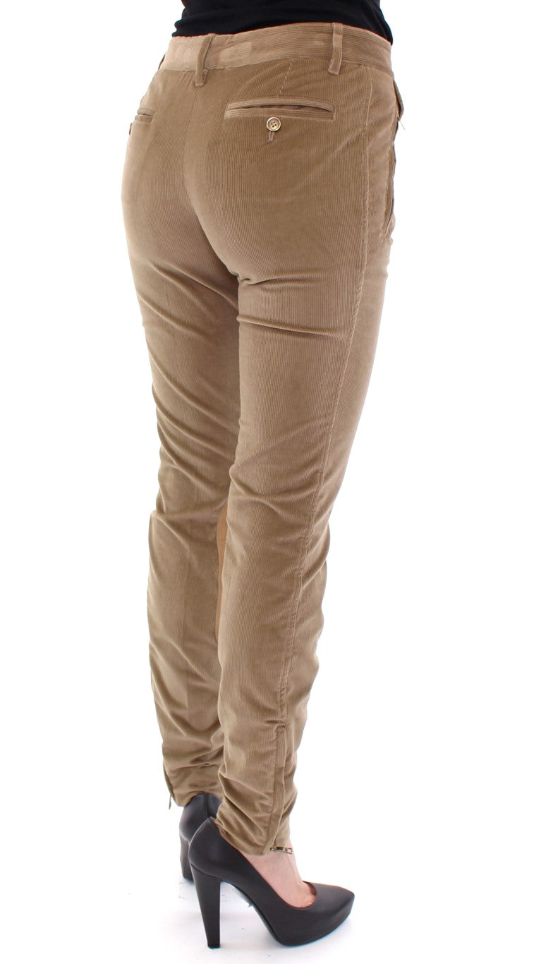 Braune Baumwoll-Corduroys Jeans-Hosen