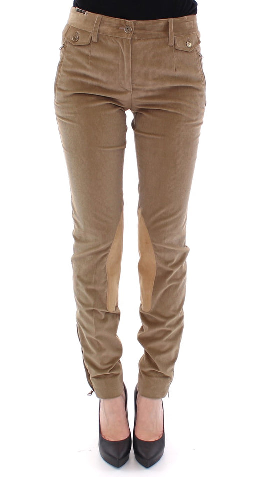 Braune Baumwoll-Corduroys Jeans-Hosen