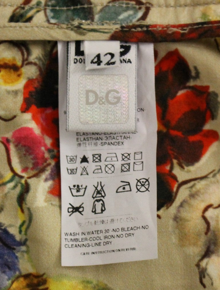 Beigefarbene Baumwoll-Chino-Hose