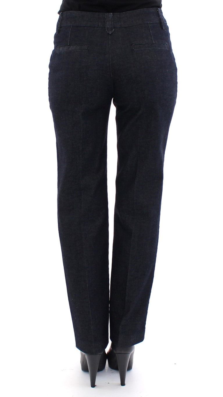 Blaue Baumwolle Regular Fit Jeans Hosen