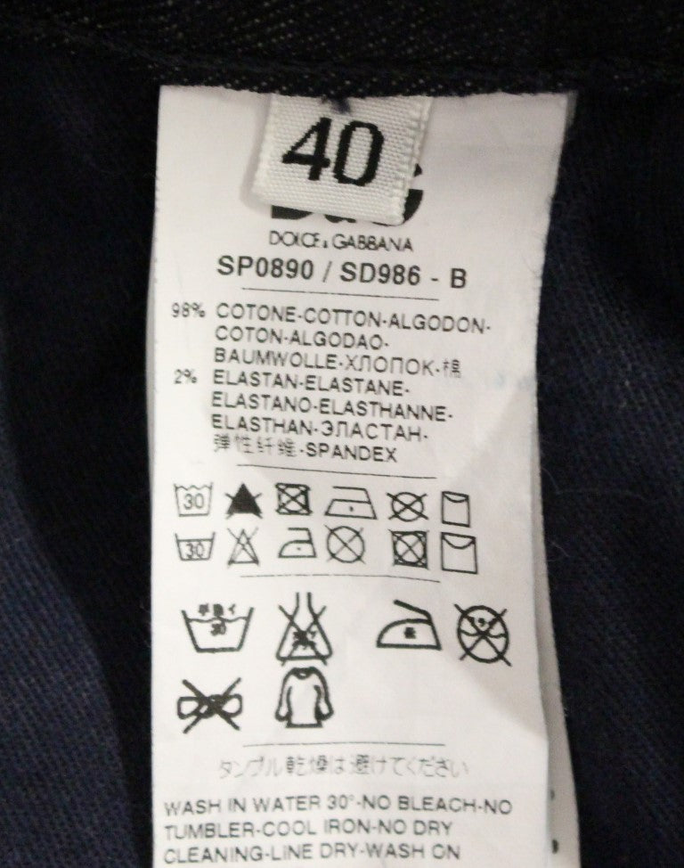 Blaue Baumwolle Regular Fit Jeans Hosen