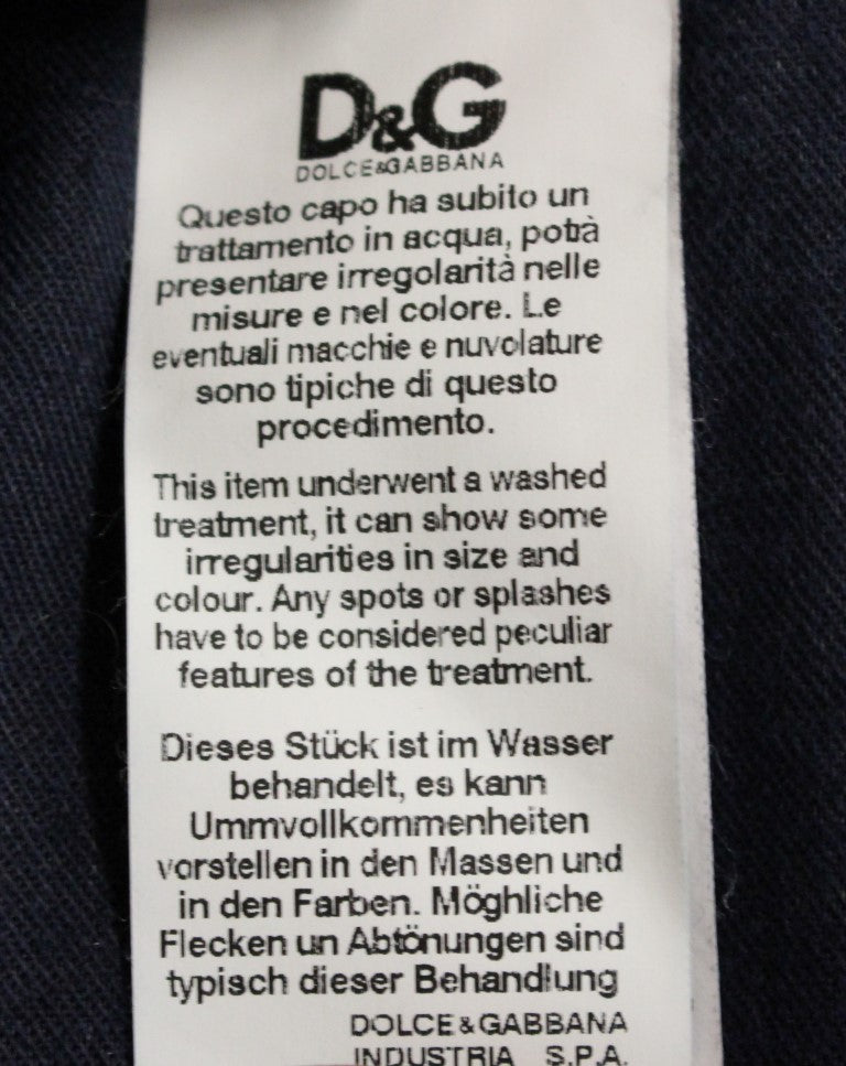 Blaue Baumwolle Regular Fit Jeans Hosen