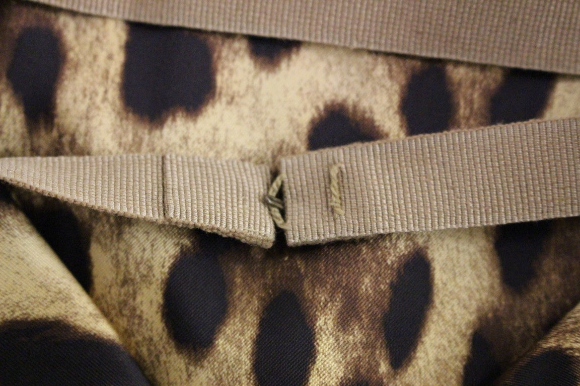 Beige Leopard Cord Langer Rock