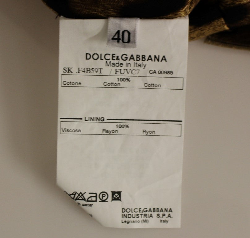 Beige Leopard Cord Langer Rock