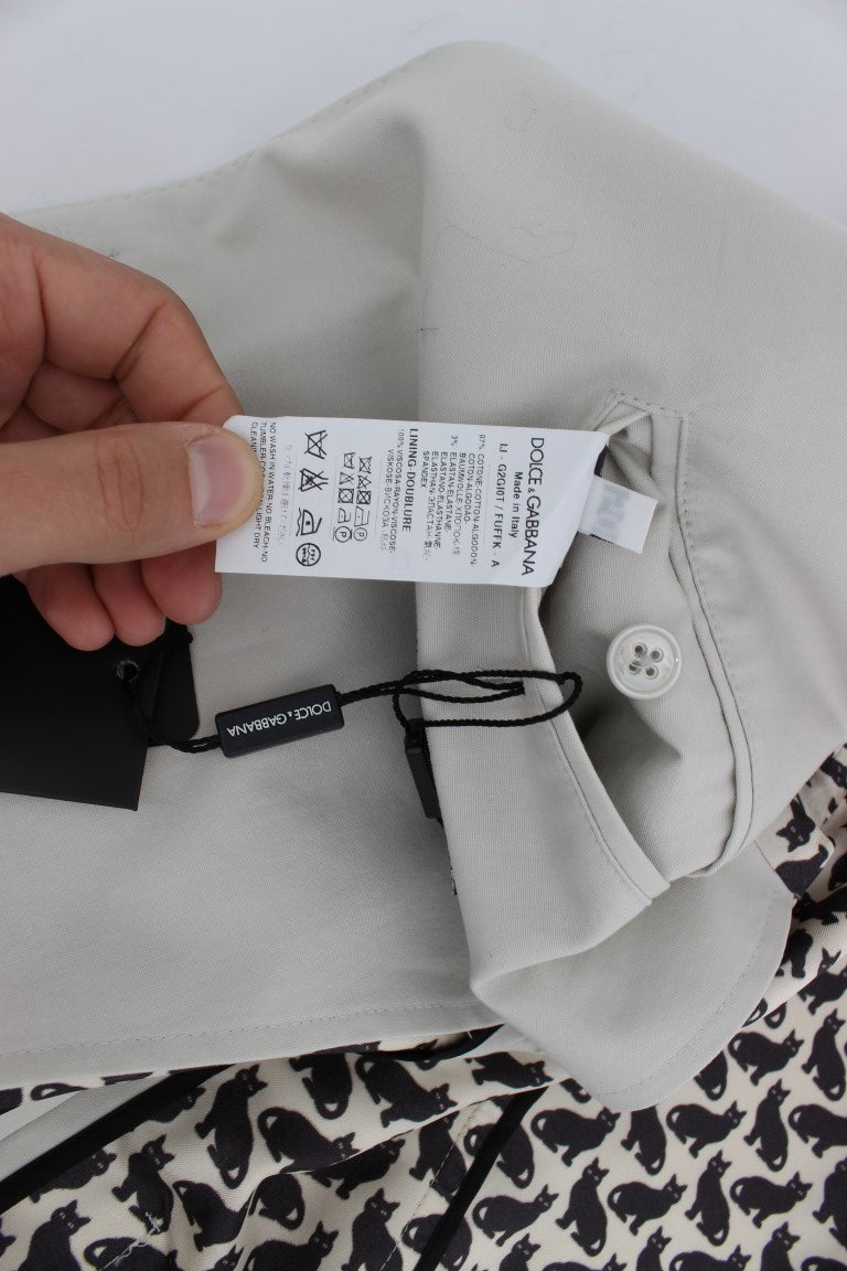 Weiße Baumwoll-Stretch-Blazer-Jacke