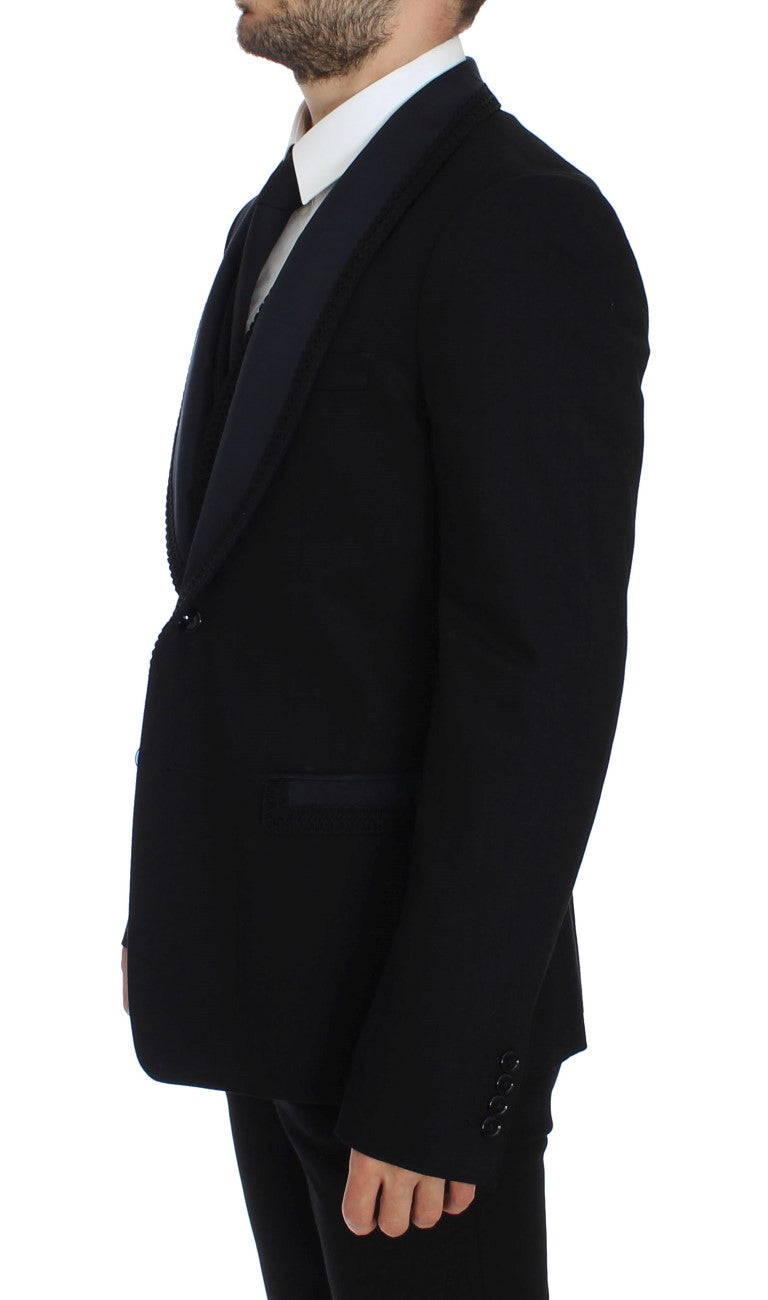 Schwarzer Torero Slim Fit Stretch Blazer