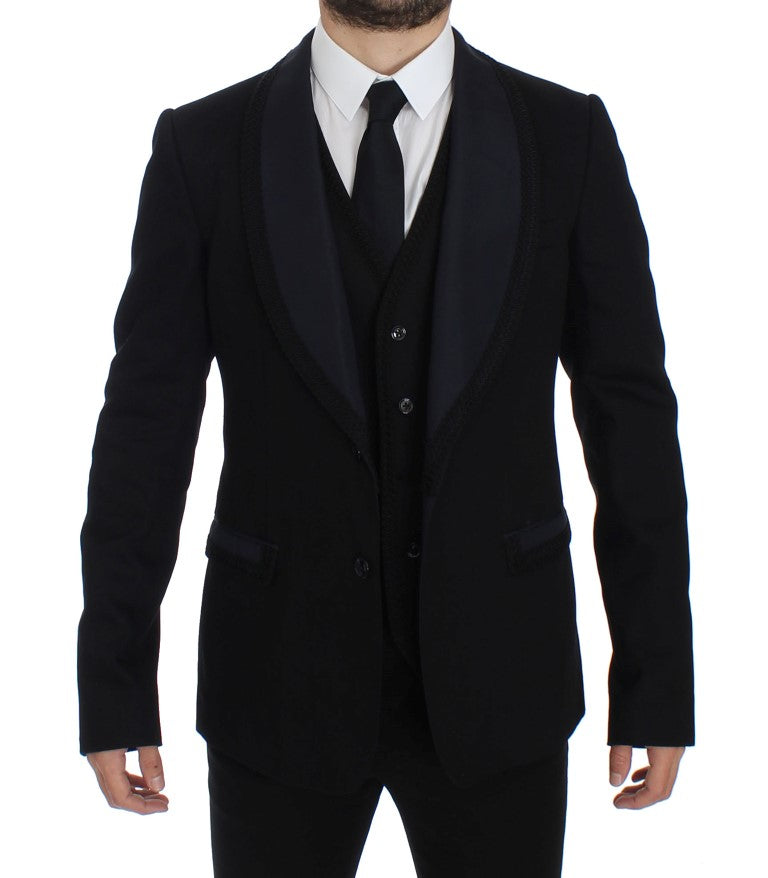 Schwarzer Torero Slim Fit Stretch Blazer