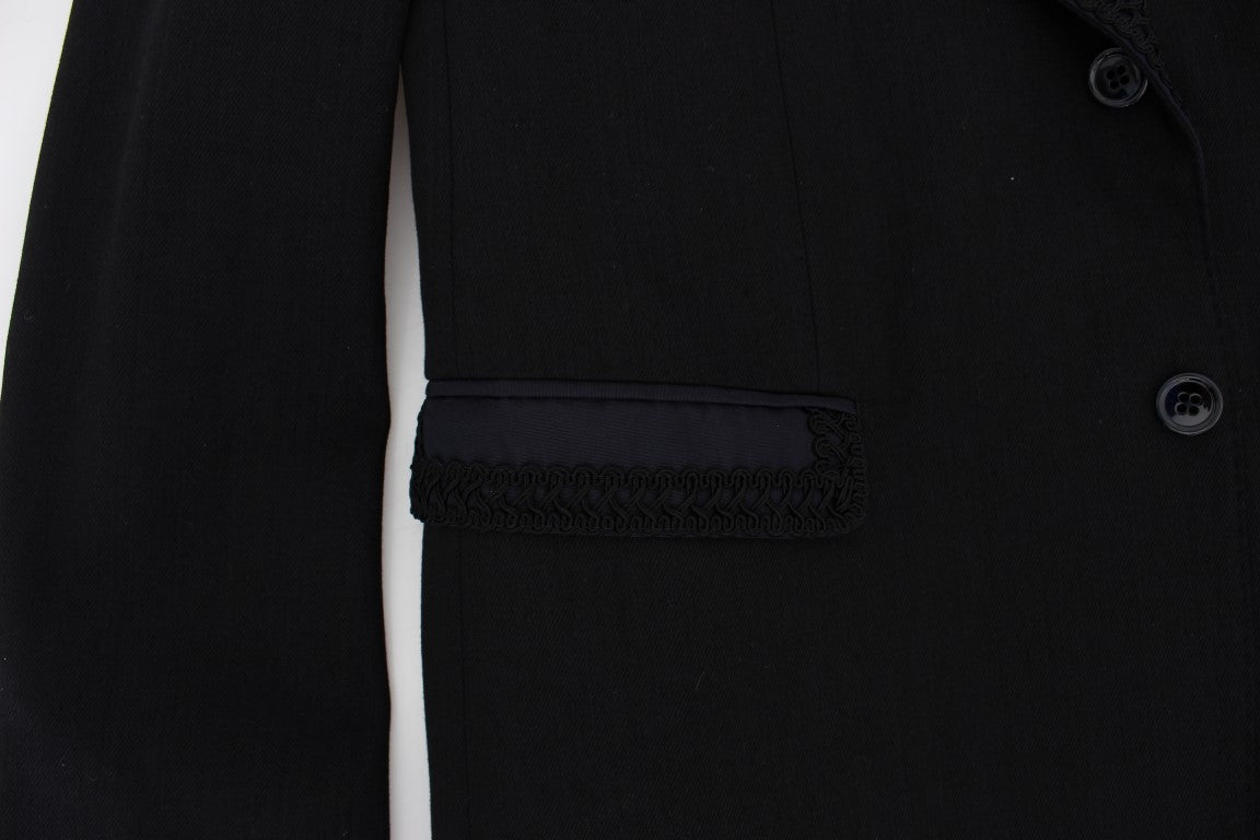 Schwarzer Torero Slim Fit Stretch Blazer