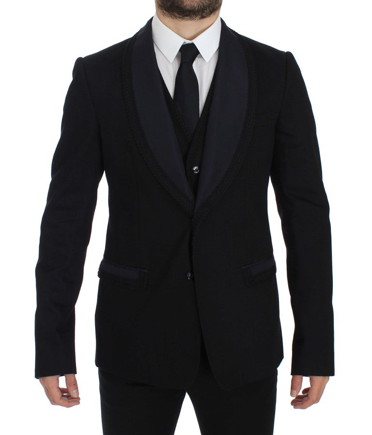 Schwarzer Torero Slim Fit Stretch Blazer