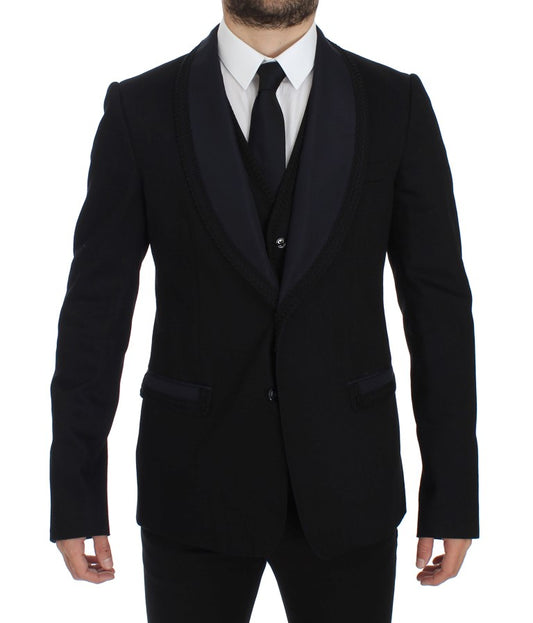Schwarzer Torero Slim Fit Stretch Blazer