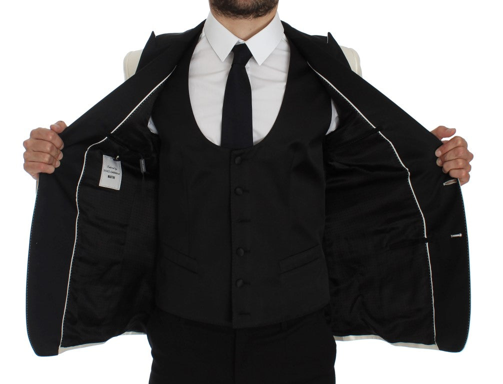 Weiß Schwarz Seide 2 Stück Blazer