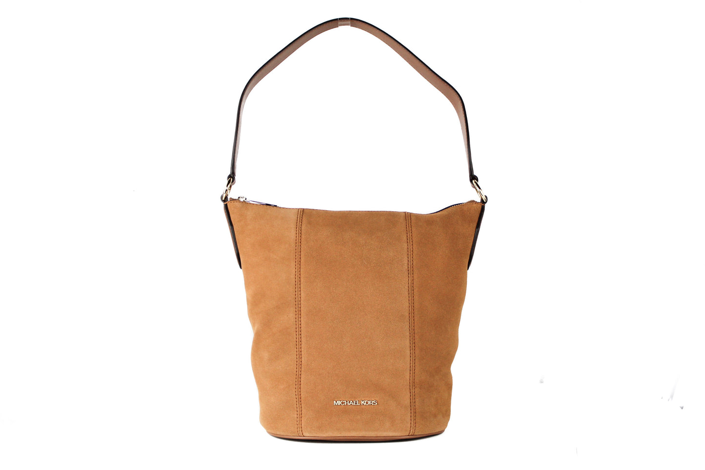 Brooke Medium Pebbled Leather Bucket Messenger Crossbody Handtasche (Gepäck)