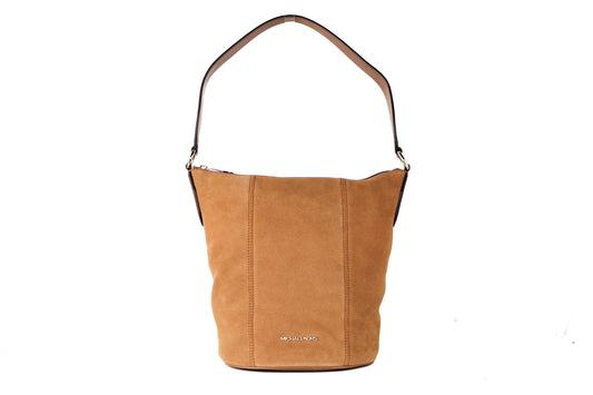 Brooke Medium Pebbled Leather Bucket Messenger Crossbody Handtasche (Gepäck)