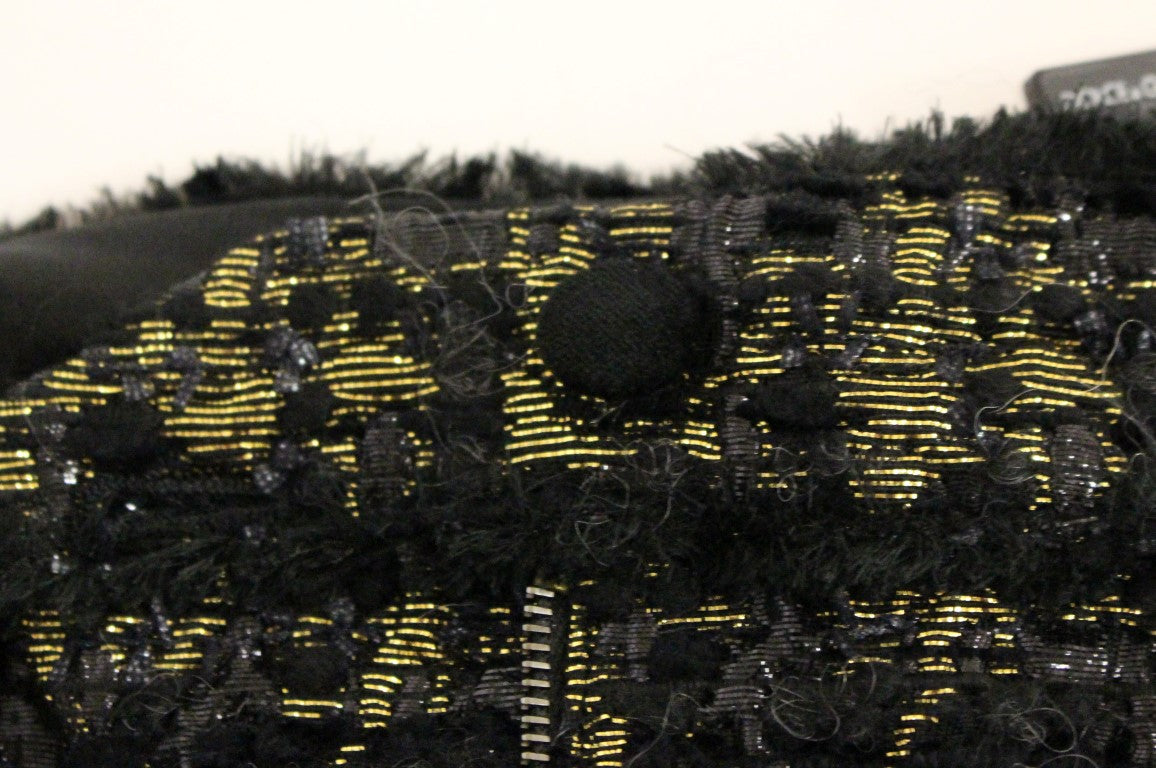 Schwarzer Stoff Shorts Hose