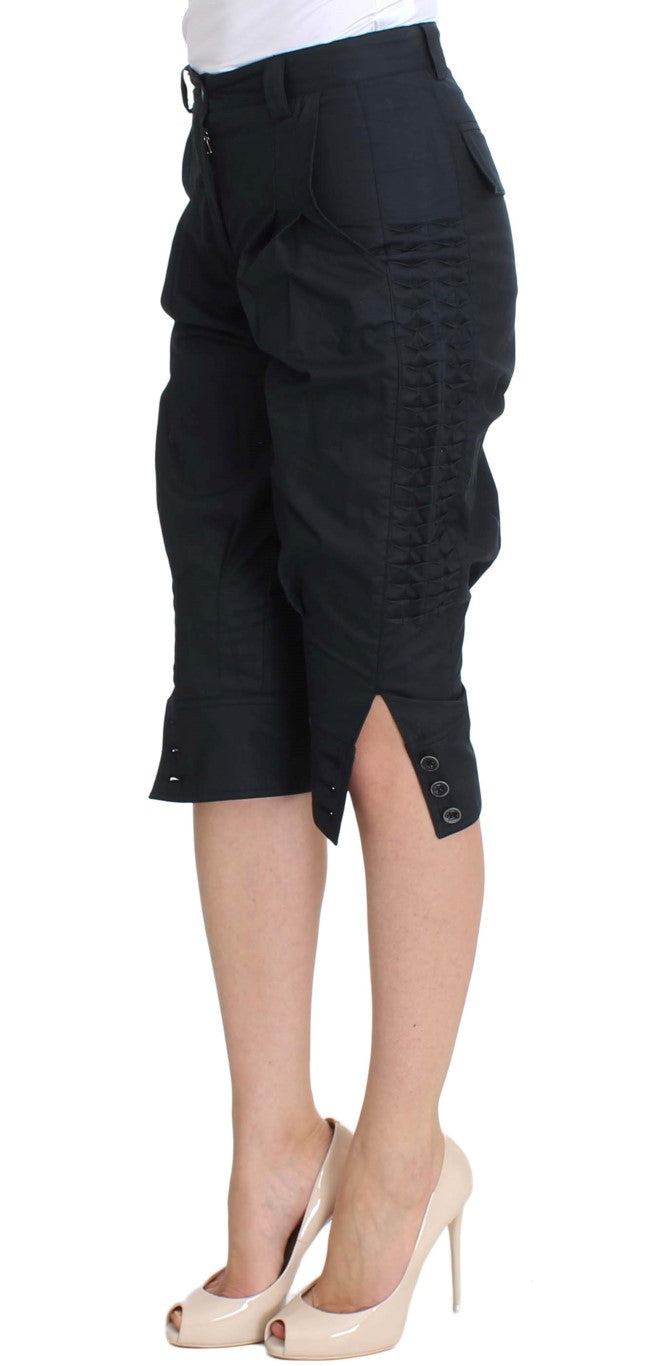 Blaue 3/4 lange Hose aus Baumwolle