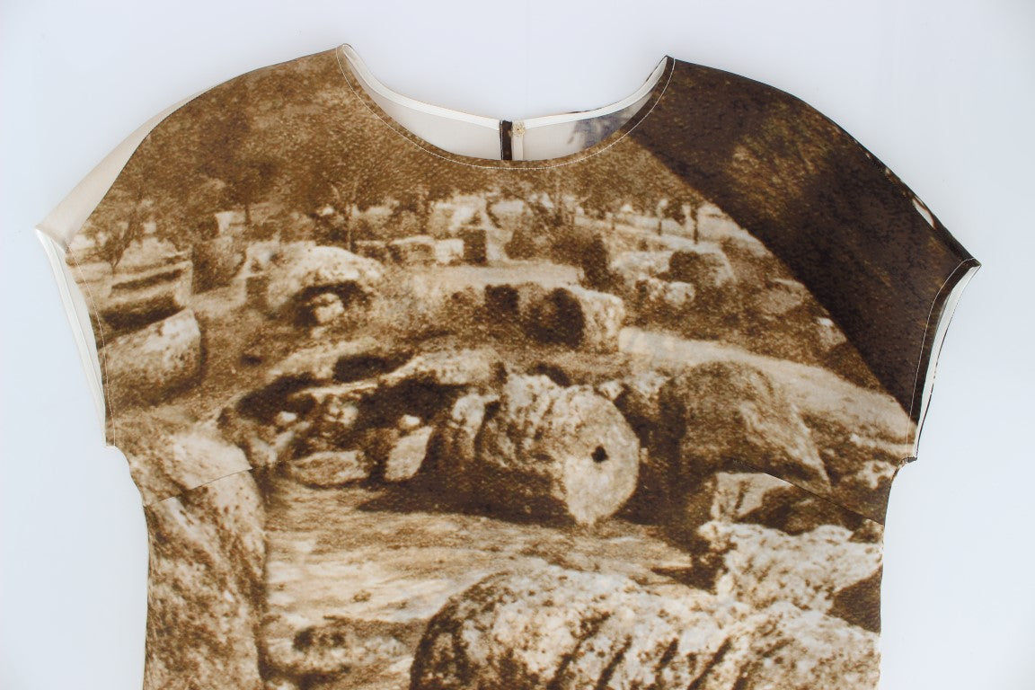 Braune Taormina-Seidenbluse