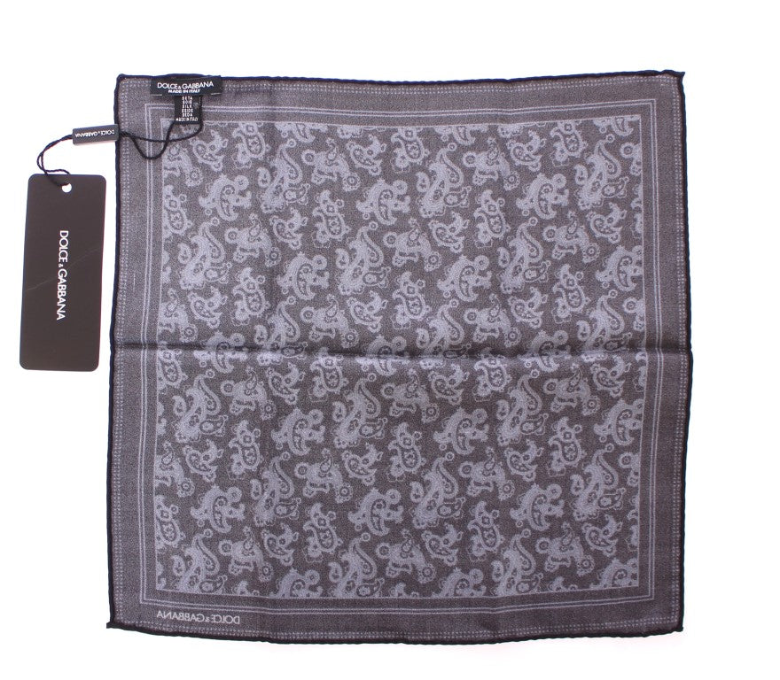 Blaues Seidentaschentuch