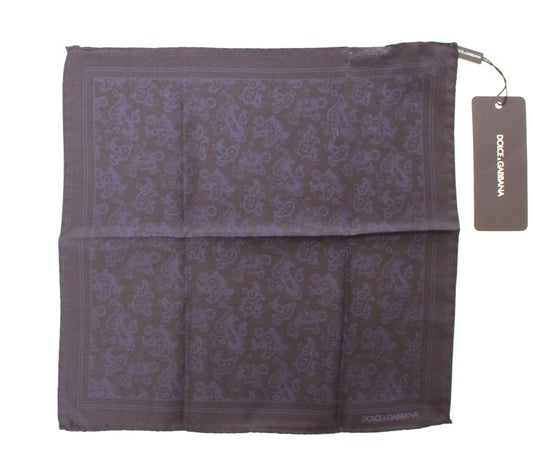 Blaues Seidentaschentuch