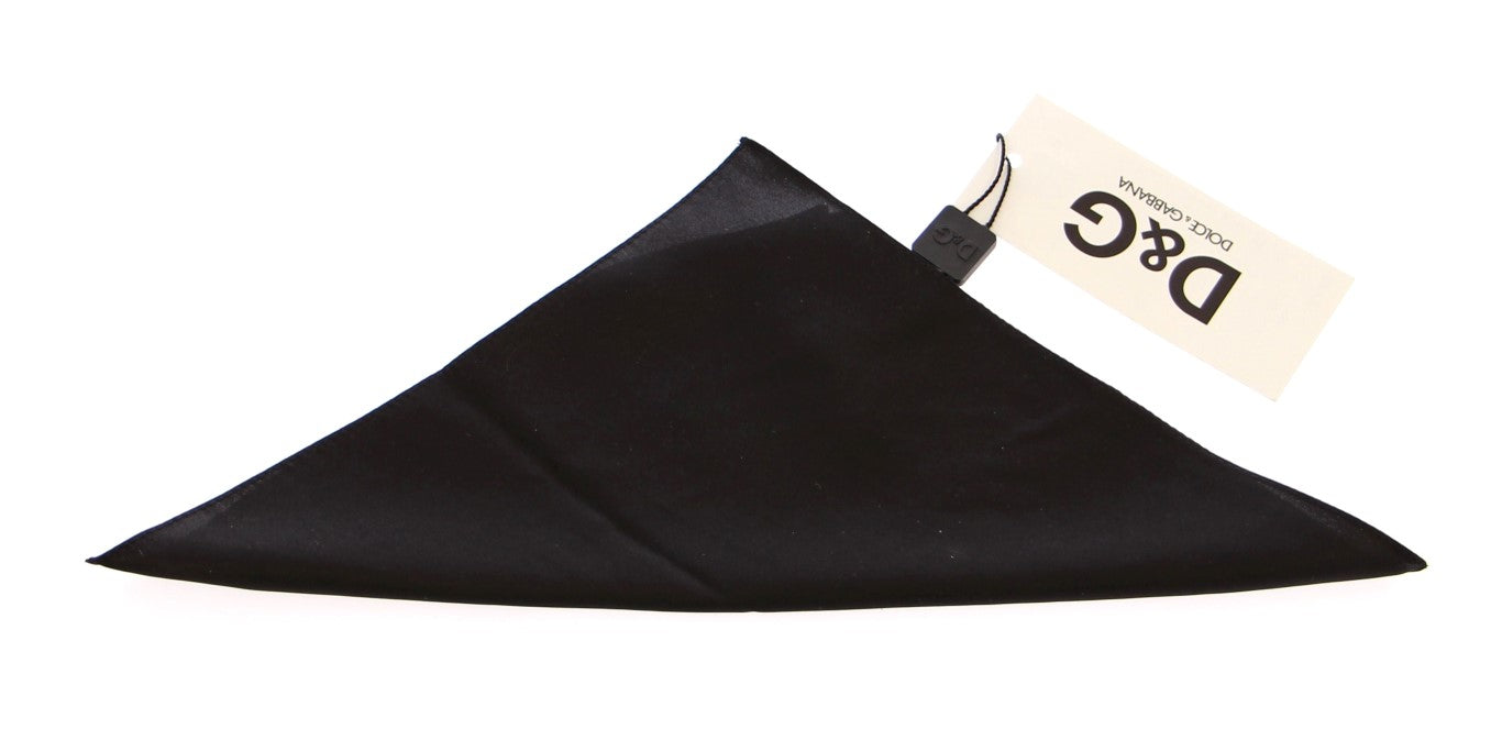 Schwarzes Seidentaschentuch