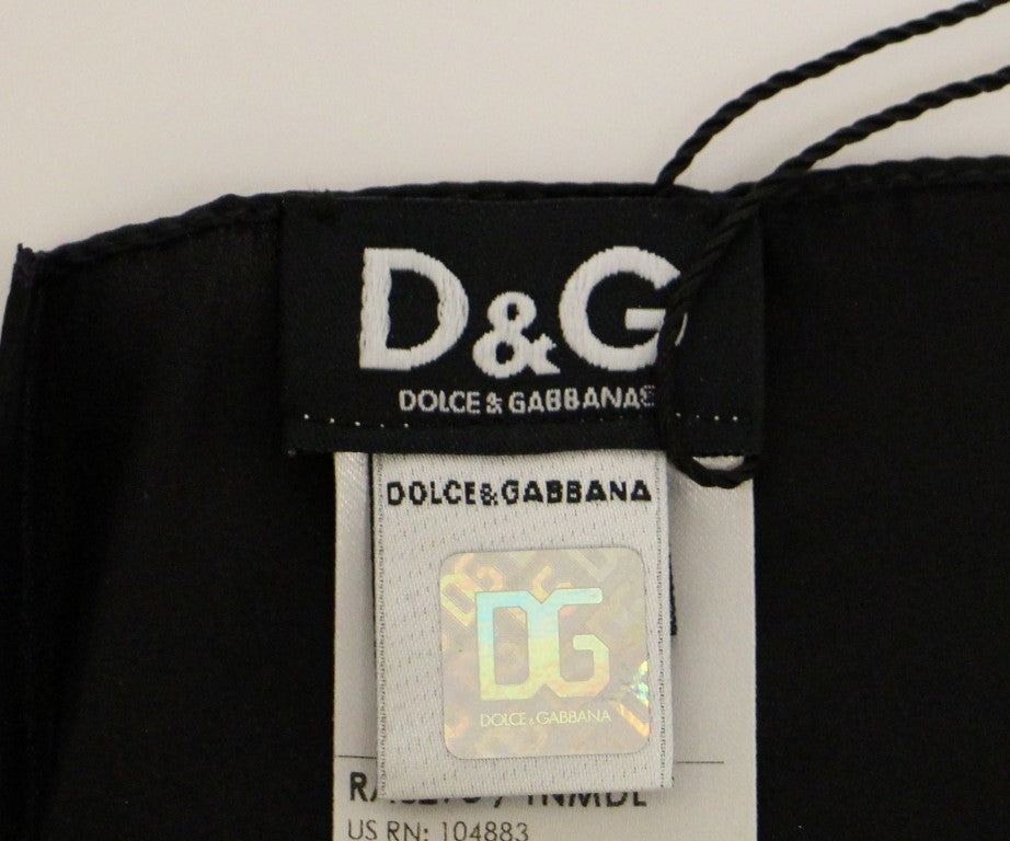 Schwarzes Seidentaschentuch