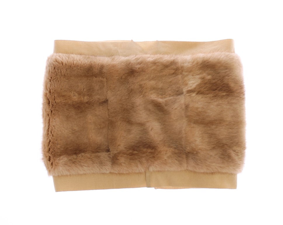 Beige MINK Pelzschal Foulard Neck Wrap