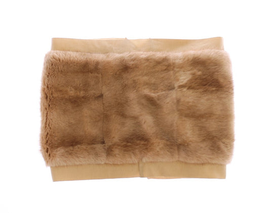 Beige MINK Pelzschal Foulard Neck Wrap